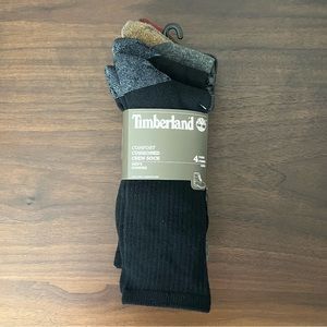 Timberland Comfort Cushioned Crew Sock - 4 pairs NWT